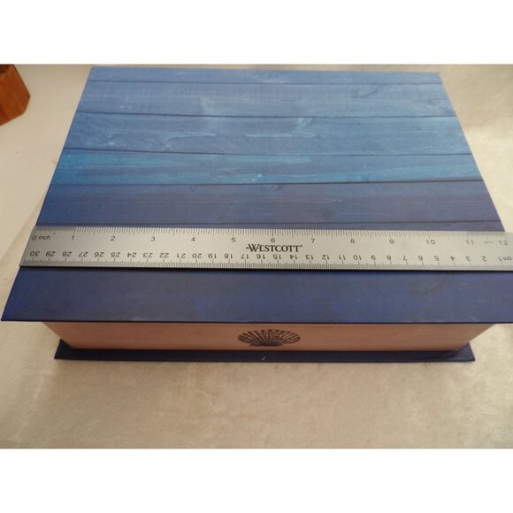 Nautical-Themed Nesting Storage Boxes Set Of 3 Starfish Seahorse Shell Decor - Picture 5 of 10